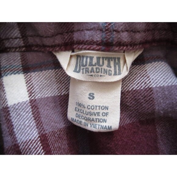 Women's Duluth Trading Plaid Cotton Button Long Sleeve Shirt Sz S (WB258) - Picture 2 of 7